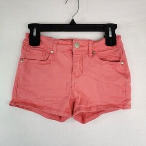 Love Culture Denim Shorts Juniors M Pink Retro Y2K Casual Everyday Wear Festival